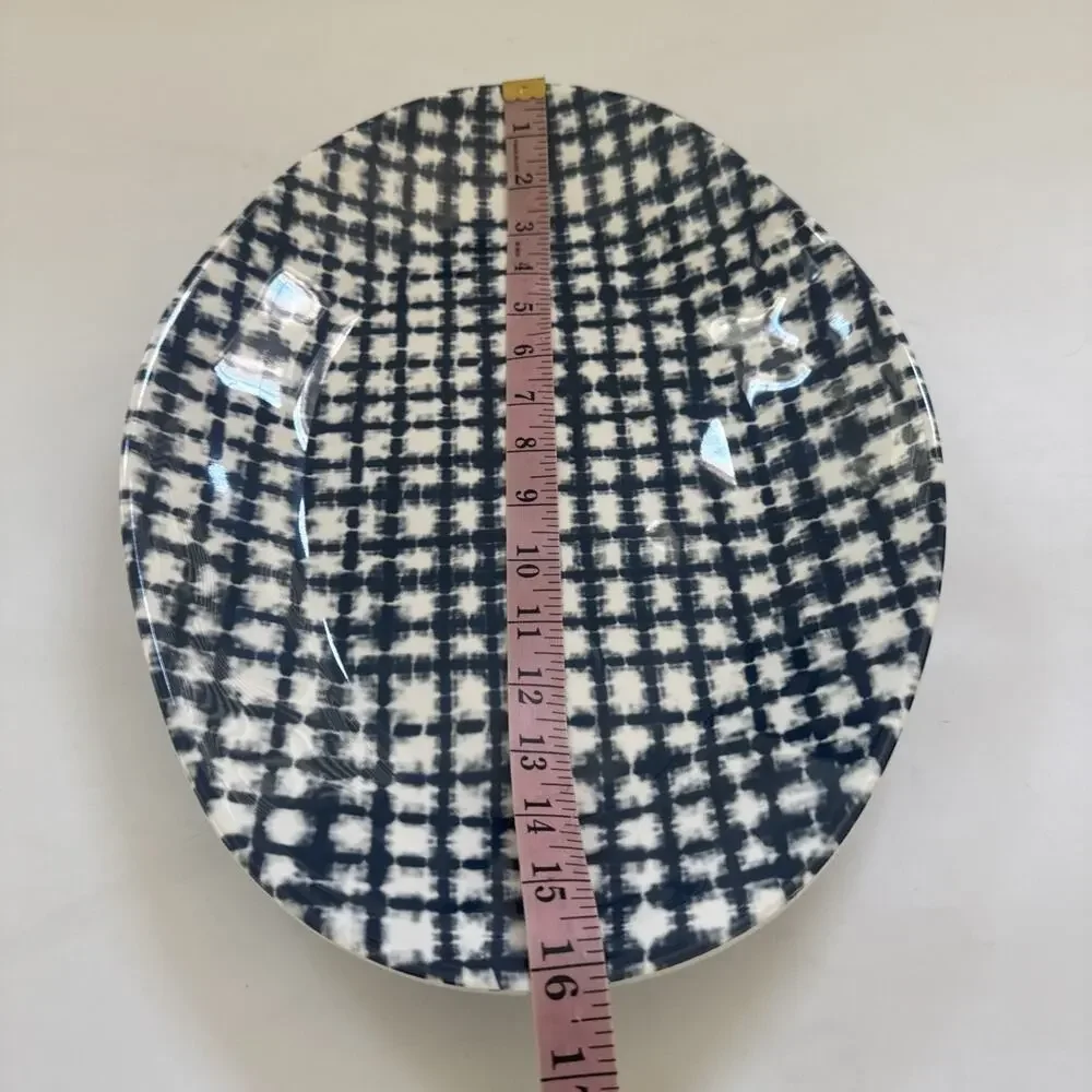 Crate and Barrel Oval Serving Platter Summer Beachy Abstract‎
